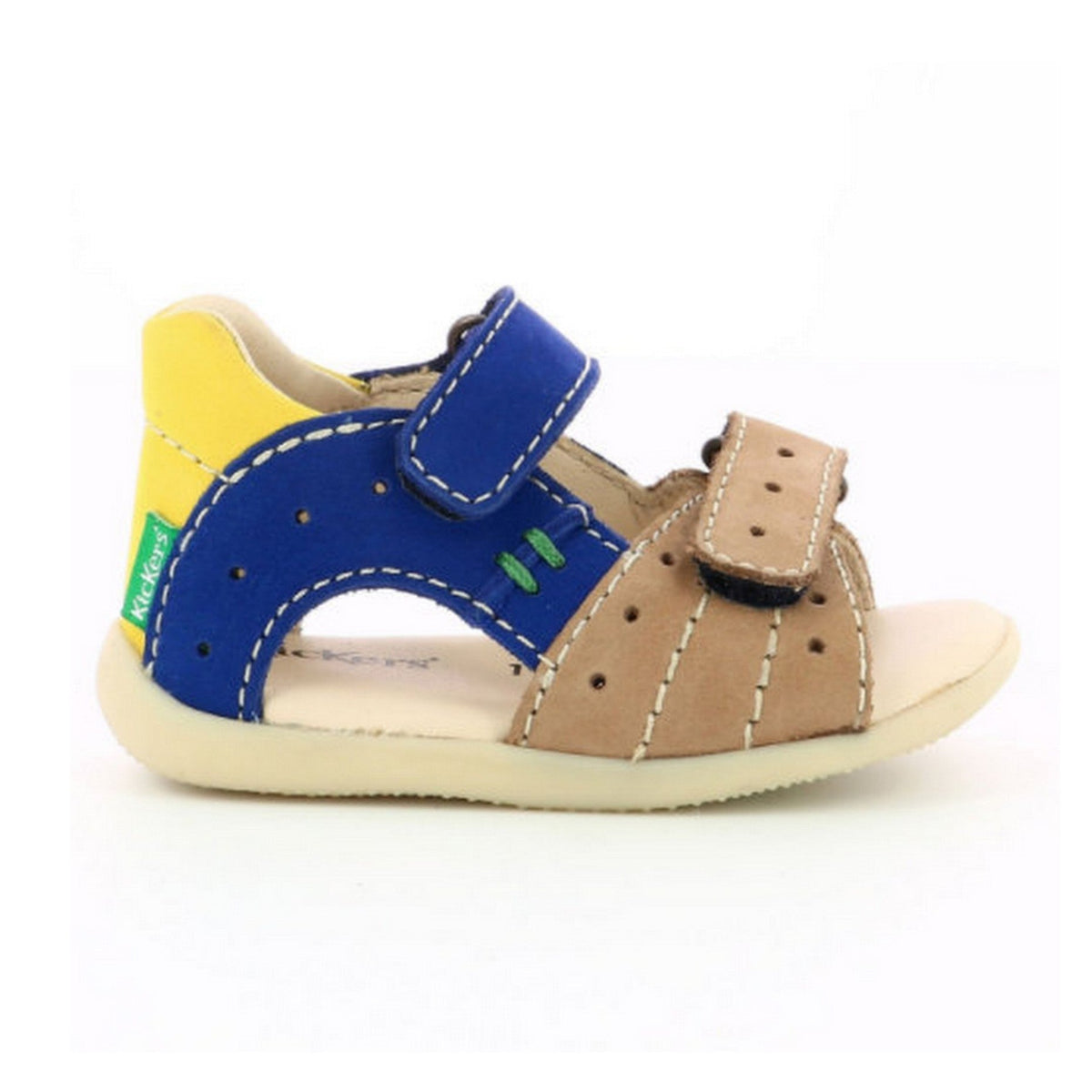 KicKers sandale baieti 18-23, Boping-2 Beige Jaune Marine 01 Imagine principală a produsului
