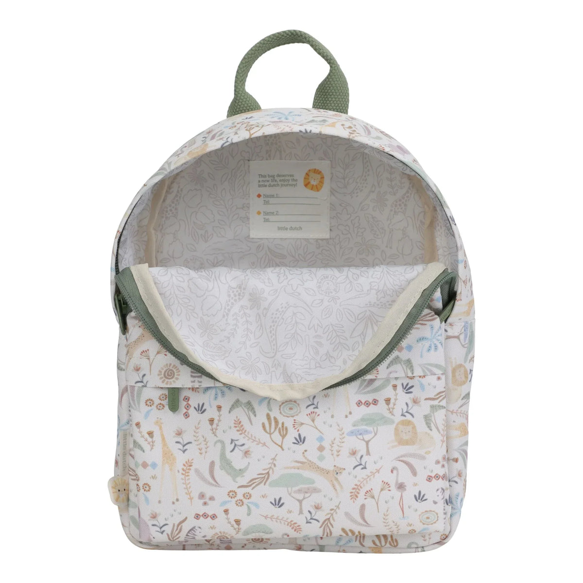 Little Dutch rucsac pentru copii 2-5 ani Safari Friends White 29 cm