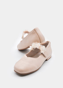 Mayoral balerini fete cu bareta cu flori 31-36 Hazelnut