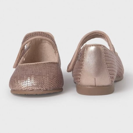 Mayoral balerini fete cu paiete 19-25 Rose Gold