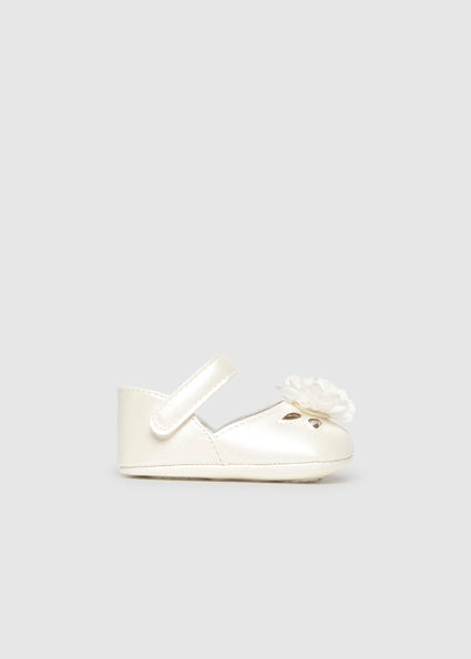 Mayoral botosei fete elegante cu floare 0-12 luni Alb