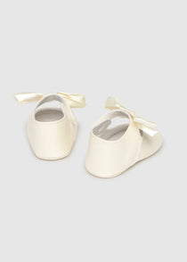 Mayoral botosei fete elegante cu fundita 0-12 luni Off-white