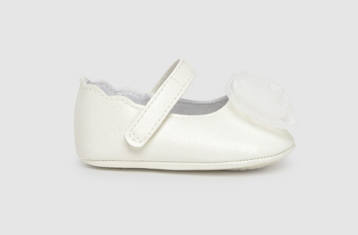Mayoral botosei fete tip balerini cu floare aplicata 15-18 Off-white Imagine secundară a produsului