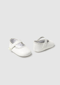 Mayoral botosei fete tip balerini cu perforatii 15-18 Off-white