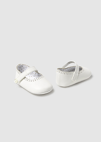 Mayoral botosei fete tip balerini cu perforatii 15-18 Off-white