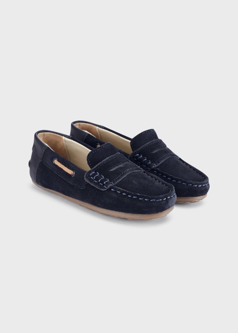 Mayoral pantofi baieti mocasini din piele 26-30, Navy blue