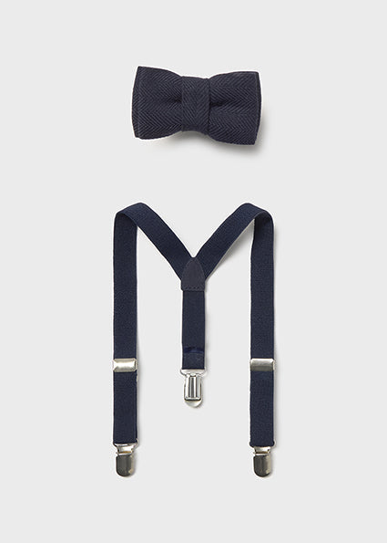 Mayoral set papion si bretele baieti 12-24 luni Navy Blue