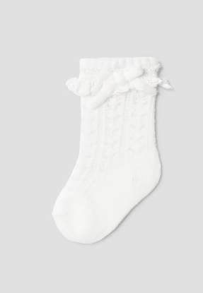 Mayoral sosete fete motiv ajurat 0-18 luni, Off-white Imagine principală a produsului
