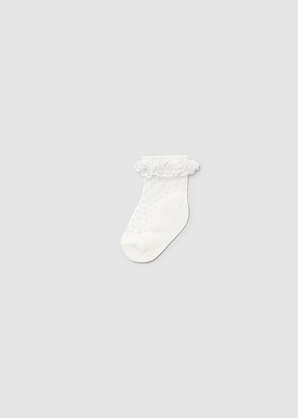 Mayoral sosete fete plumeti 12-36 luni Off-white Imagine principală a produsului