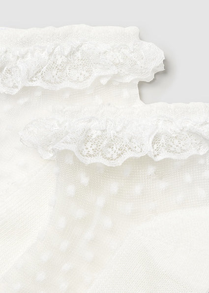 Mayoral sosete fete plumeti 12-36 luni Off-white