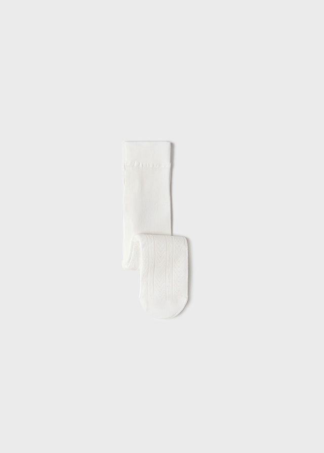 Mayoral ciorap cu chilot fete perforati 0-18 luni, Off-white