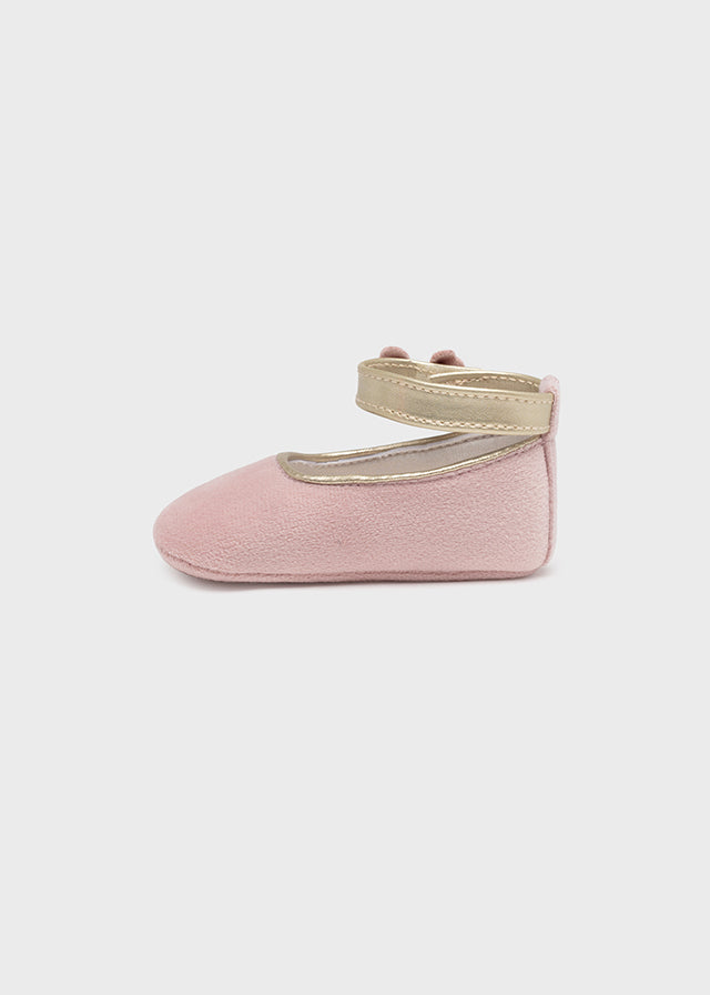 Mayoral pantofi fetite tip balerini catifea 15-19, Dusty pink Imagine secundară a produsului
