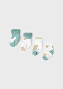 Mayoral set 4 sosete baieti 0-18 luni, Mineral