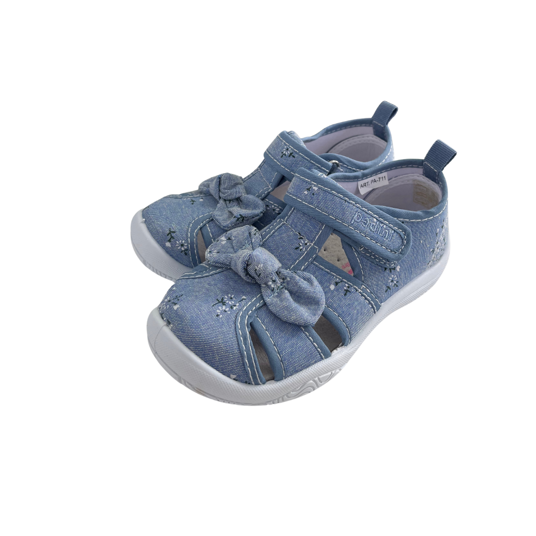 Padini tenisi fete decupati 25-30 Blue cu fundita si floricele