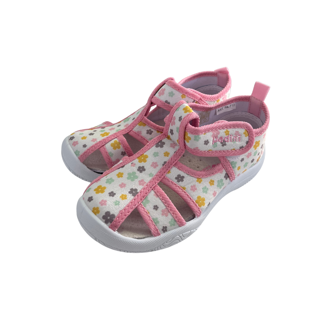 Padini tenisi fete decupati 25-30 Pink cu floreicele Imagine principală a produsului
