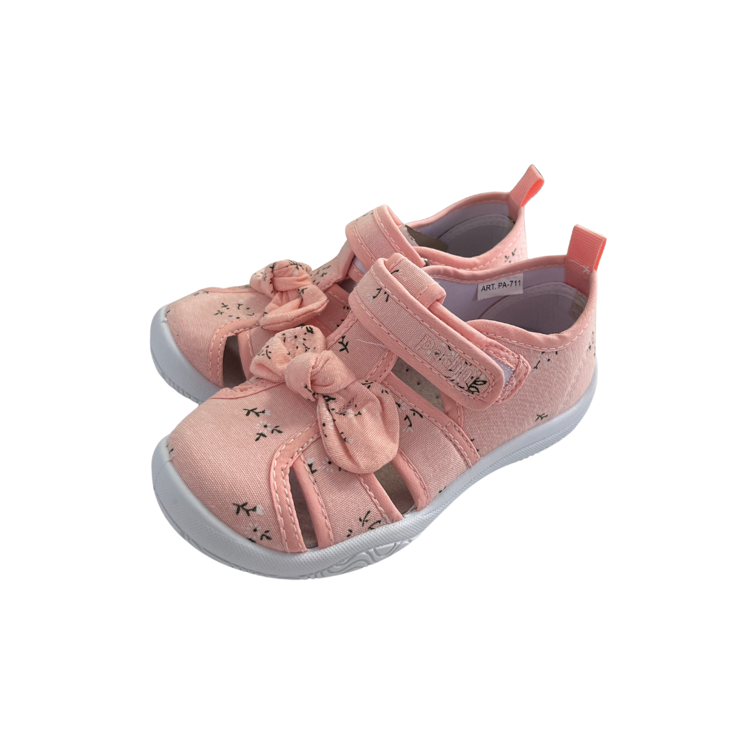 Padini tenisi fete decupati 25-30 Pink cu fundita si floricele