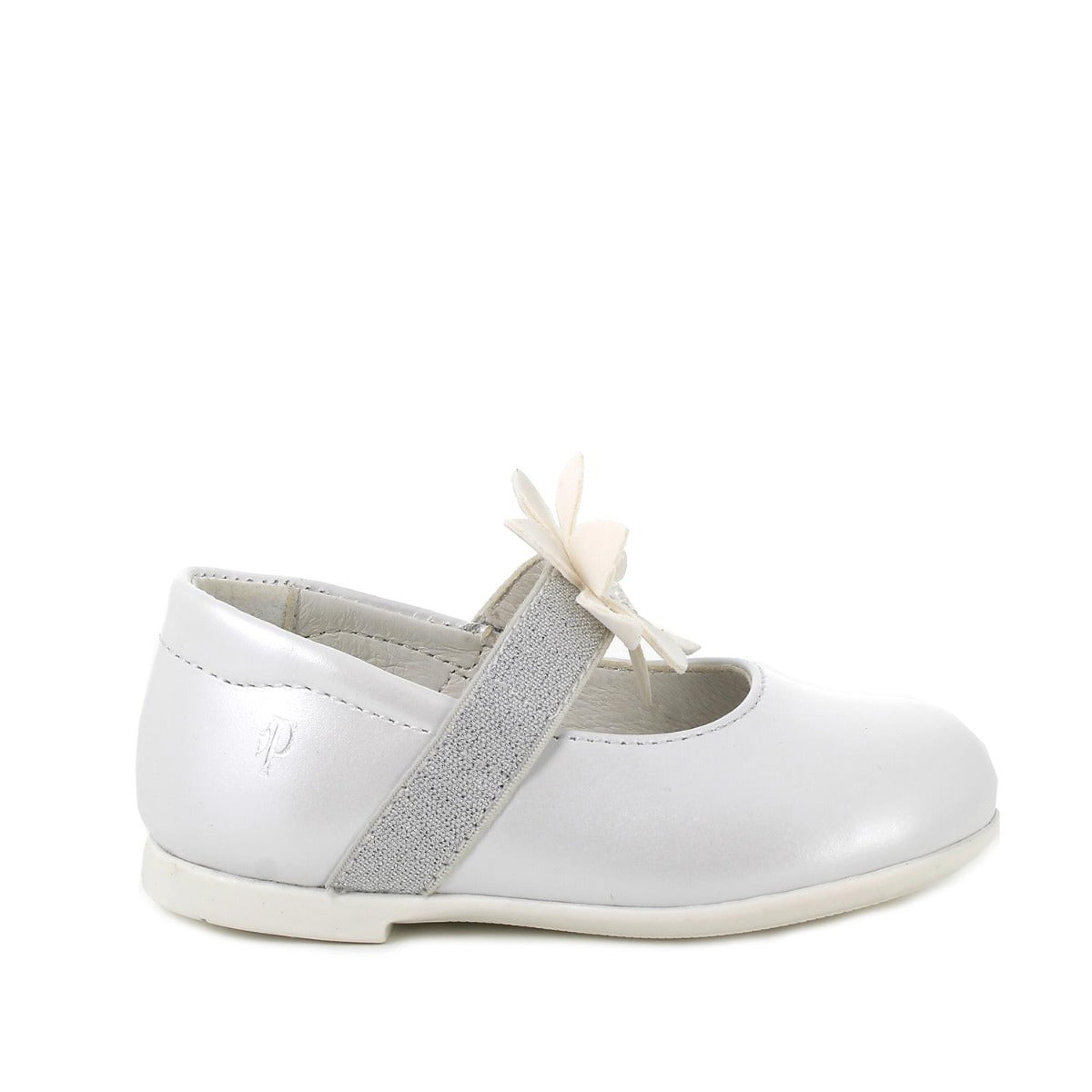 Primigi balerini fetite 20-24 Nappa bianco perlato cu floare