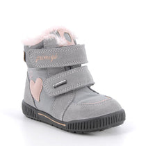 Primigi ghete fete imblanite GORE-TEX 19-25 Techno Grigio cu inimioara
