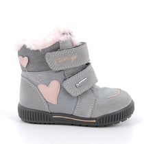 Primigi ghete fete imblanite GORE-TEX 19-25 Techno Grigio cu inimioara