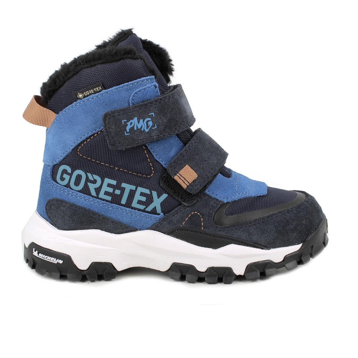 Primigi pantofi baieti captusiti GORE-TEX 31-35 Suede/Tecnic Navy-Royal