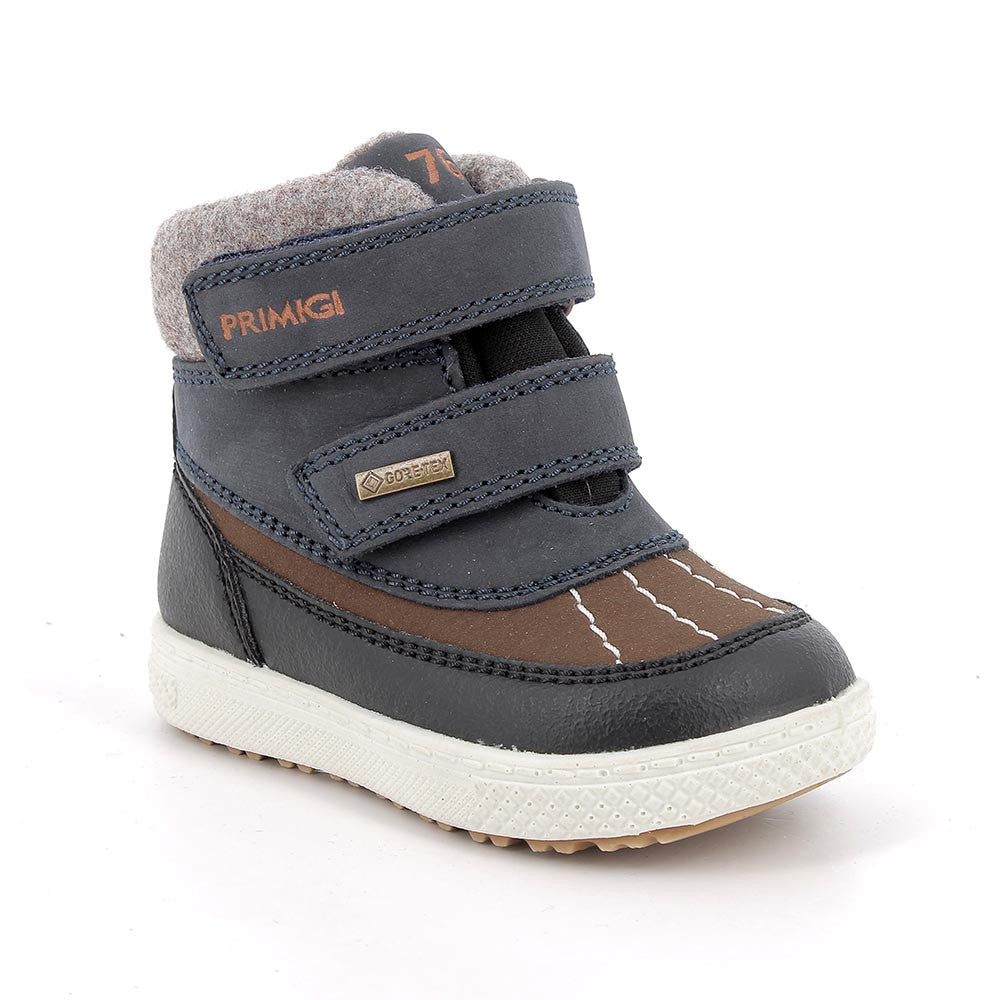 Primigi pantofi baieti GORE-TEX 20-24 Nabuk Gomma Blu/Marrone Imagine principală a produsului