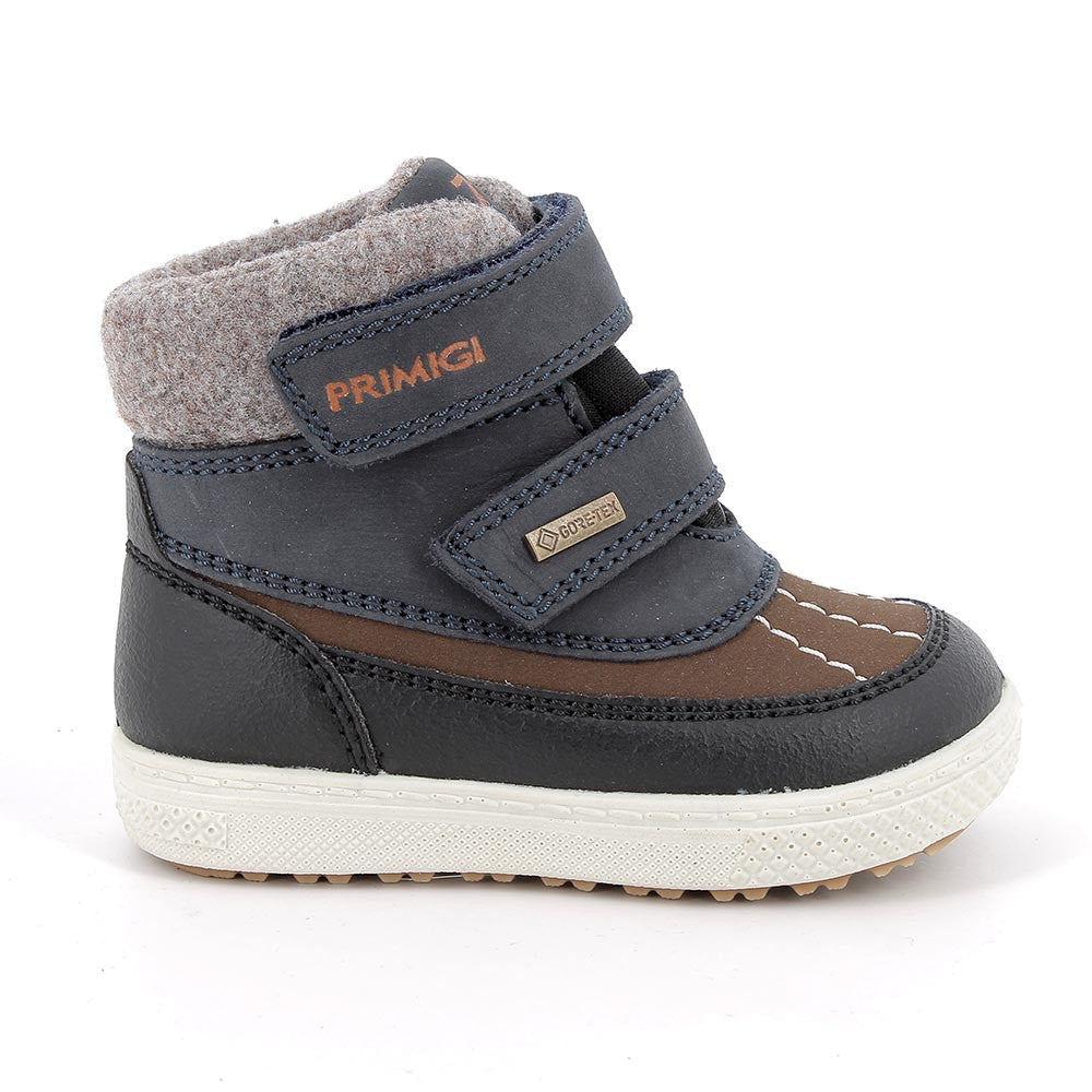 Primigi pantofi baieti GORE-TEX 20-24 Nabuk Gomma Blu/Marrone