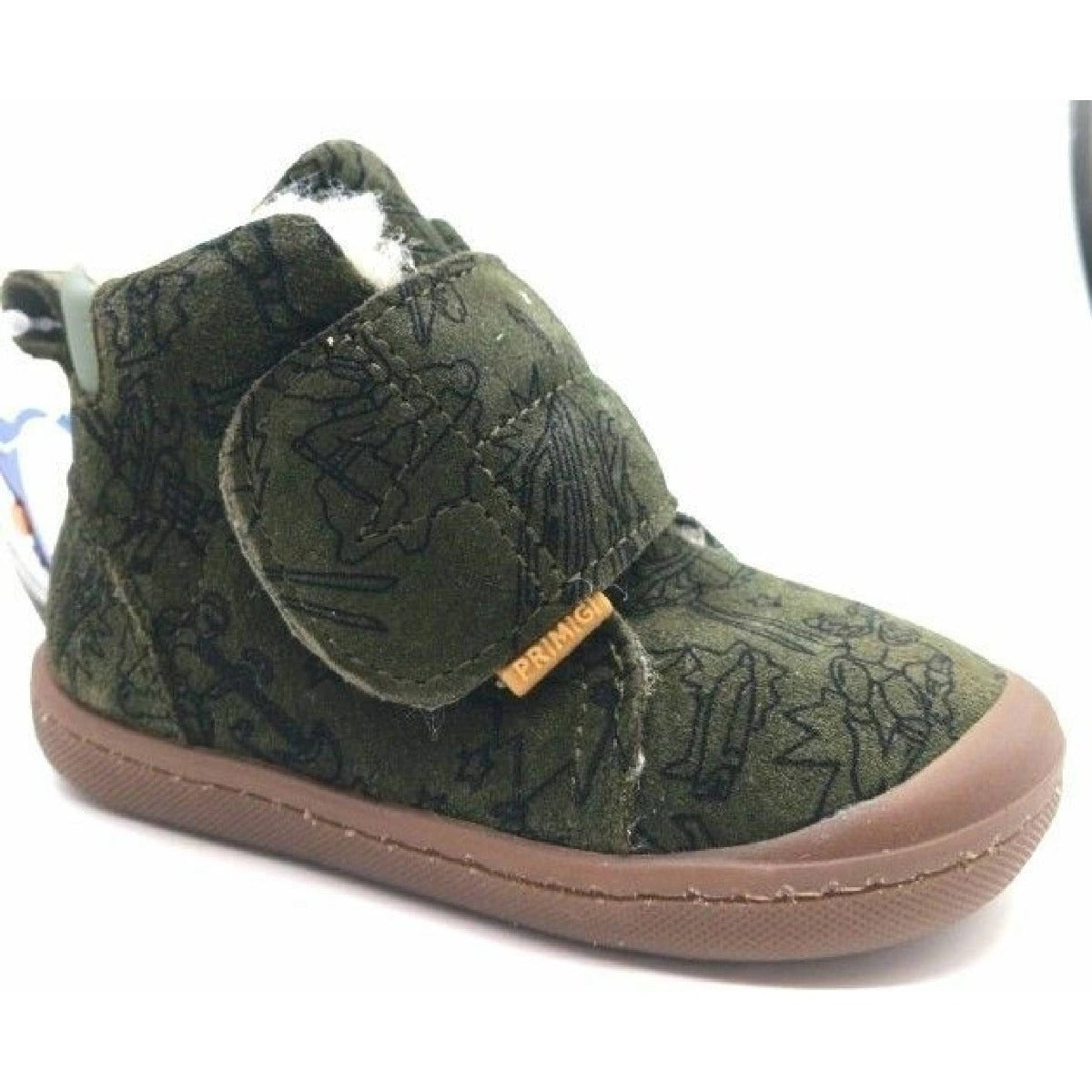 Primigi pantofi baieti imblanite Slim Fit 18-25 Scamosc Robot Verde