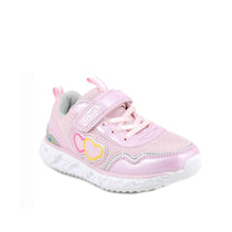 Primigi pantofi fete sport cu LED 27-32 Pink-Pearled Pink cu inimioare