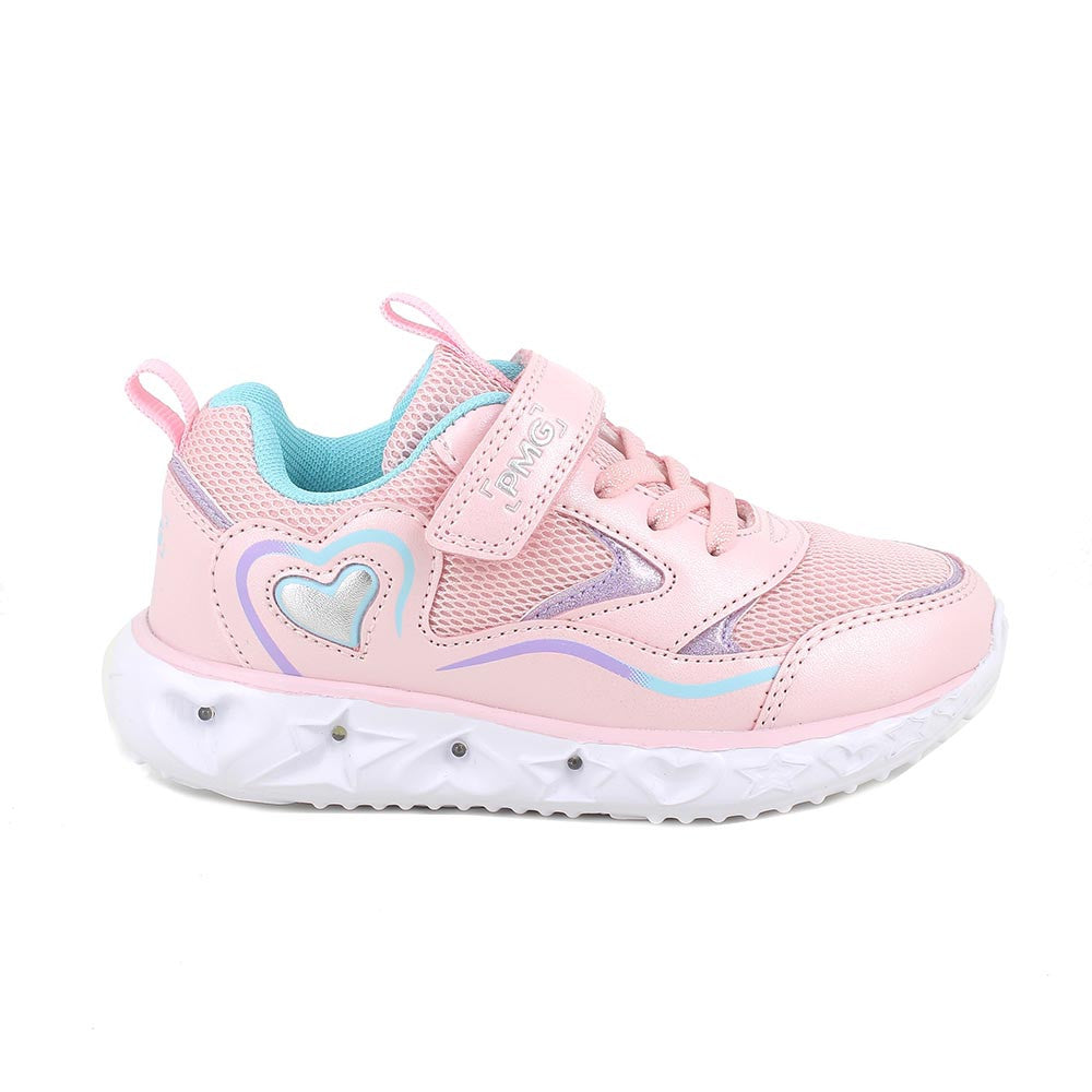Primigi pantofi fete sport cu LED 27-32 Rosa e turchese cu inimioara Imagine secundară a produsului