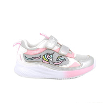 Primigi pantofi fete sport cu LED 27-32 White-Silver cu unicorn