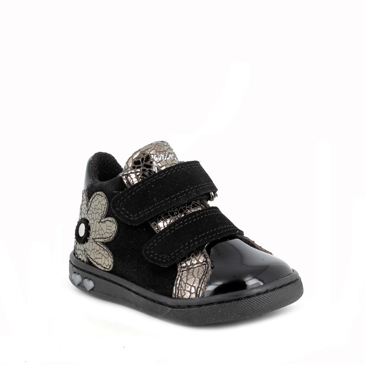 Primigi pantofi fetite 18-24 Negru cu floare mare