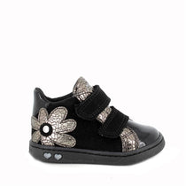 Primigi pantofi fetite 18-24 Negru cu floare mare
