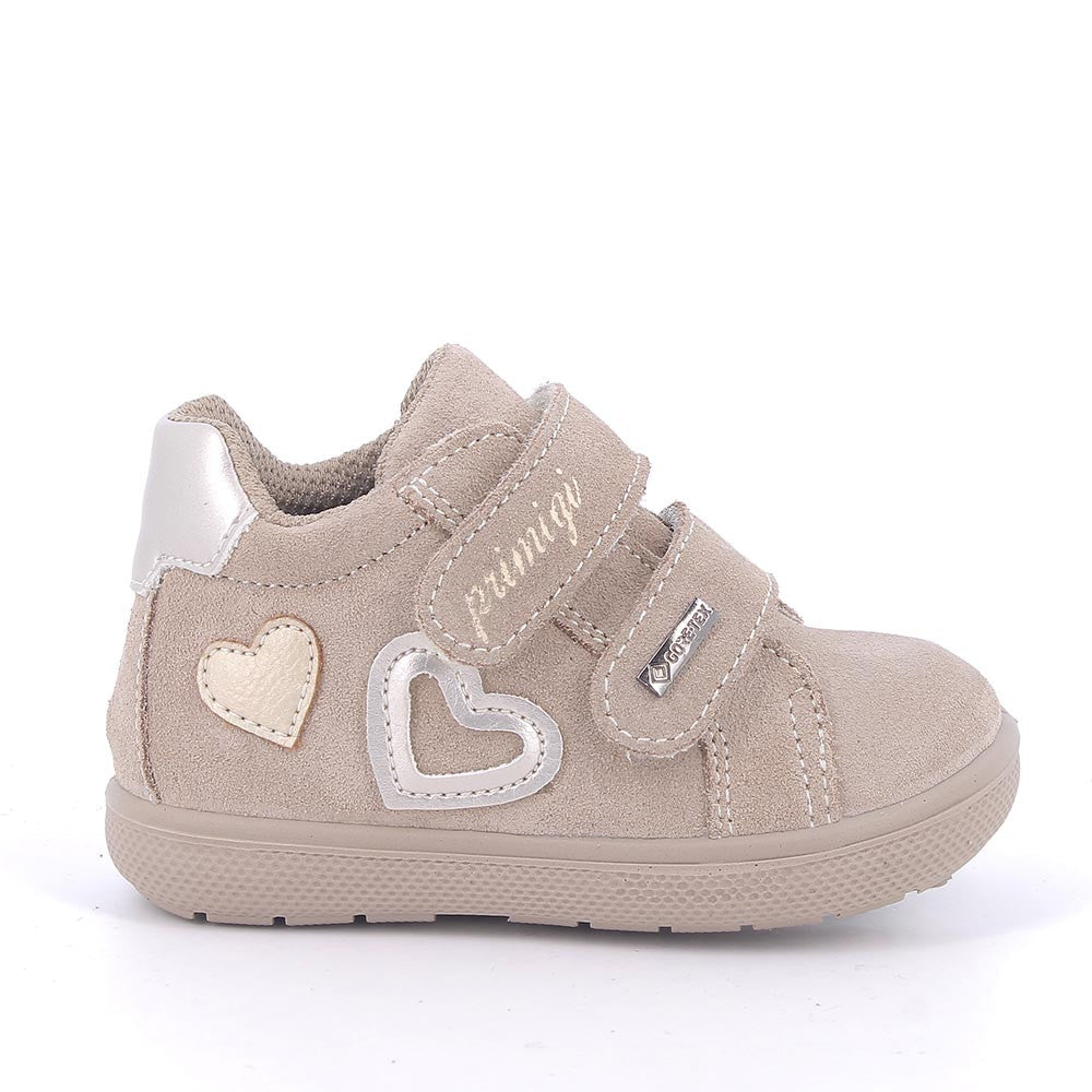 Primigi pantofi fetite GORE-TEX 25-29 Scamosciati Biscotto Beige cu inimioare Imagine secundară a produsului