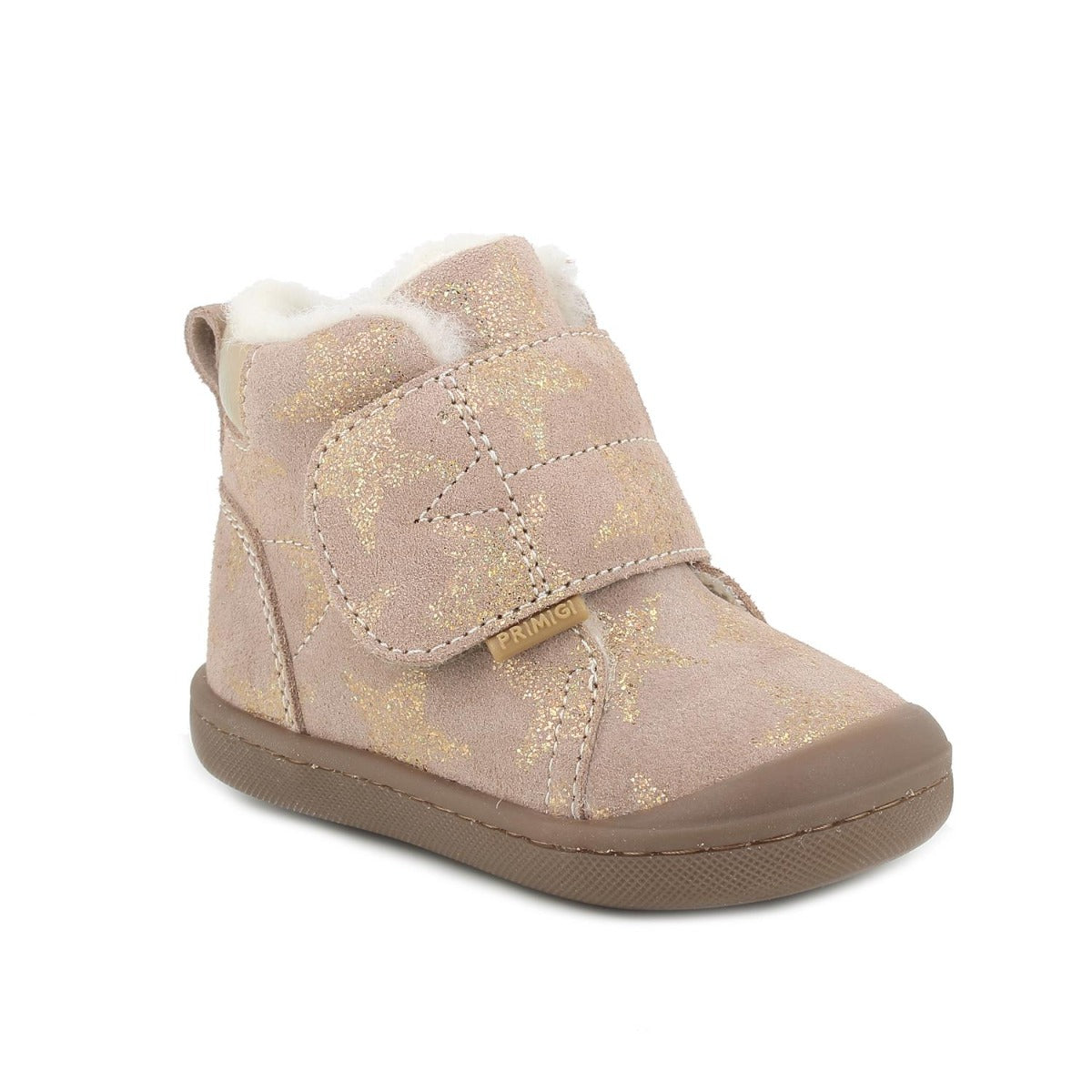 Primigi pantofi fetite imblanite Slim Fit 18-25 Scamosc Stelle Beige Imagine principală a produsului