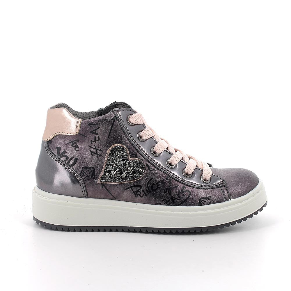 Primigi pantofi sport fete cu siret si fermoar 31-35  Grigio