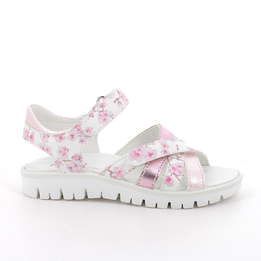 Primigi sandale fete 27-33 Bianco e Rosa cu floricele Imagine secundară a produsului