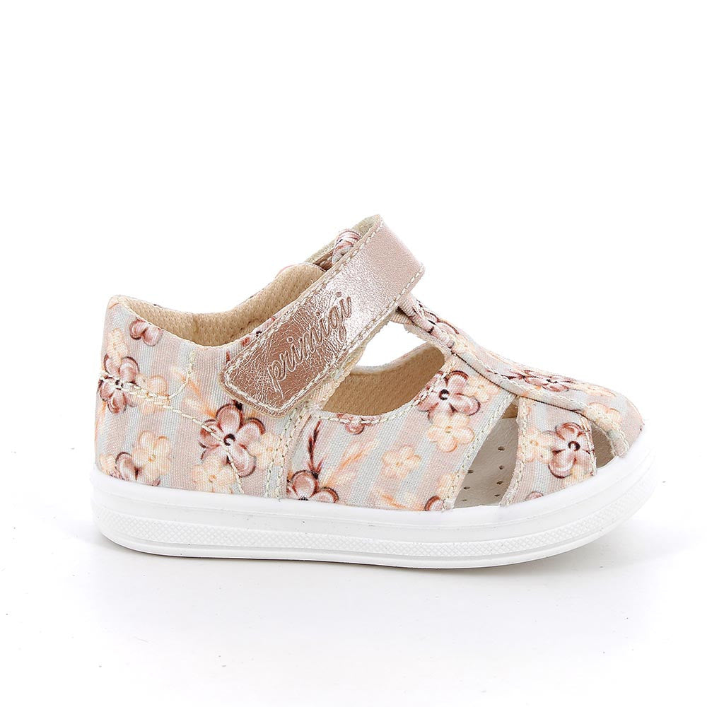 Primigi sandale fete panza 18-29 Beige E Marrone cu flori Imagine secundară a produsului