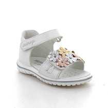 Primigi sandale fete Primii Pasi 18-25 Bianco con strap cu floricele