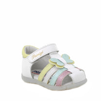 Primigi sandale fetite 18-24 White-Aquamarine-Pink cu fluturas