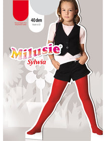 Milusie ciorap cu chilot fete SYLWIA 40 DEN 2-13 ani Roz