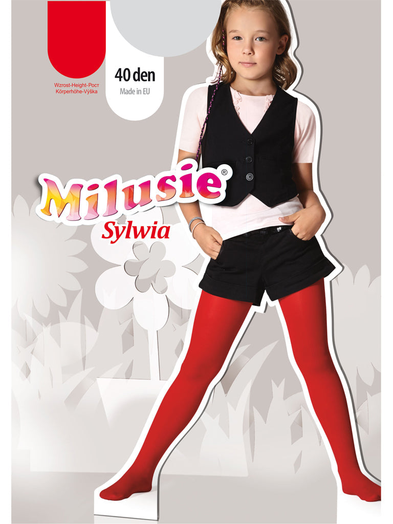 Milusie ciorap cu chilot fete SYLWIA 40 DEN 2-13 ani Black Imagine secundară a produsului