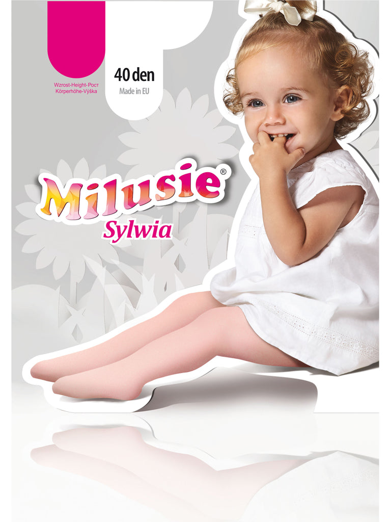 Milusie ciorap cu chilot fete SYLWIA 40 DEN 0-9 luni Roz Imagine secundară a produsului