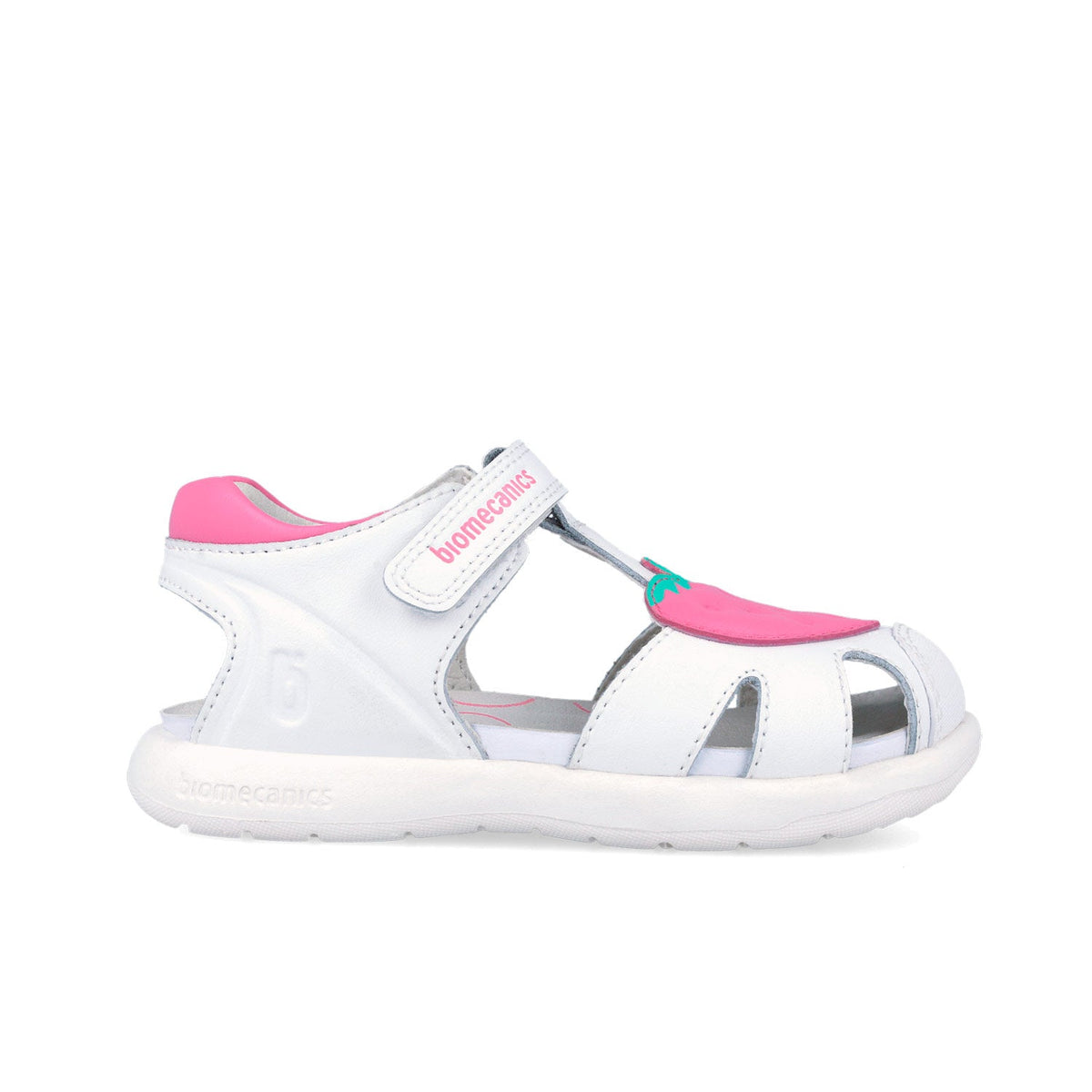 Biomecanics sandale fete Fresa 25-32 Napa Blanco cu capsuna