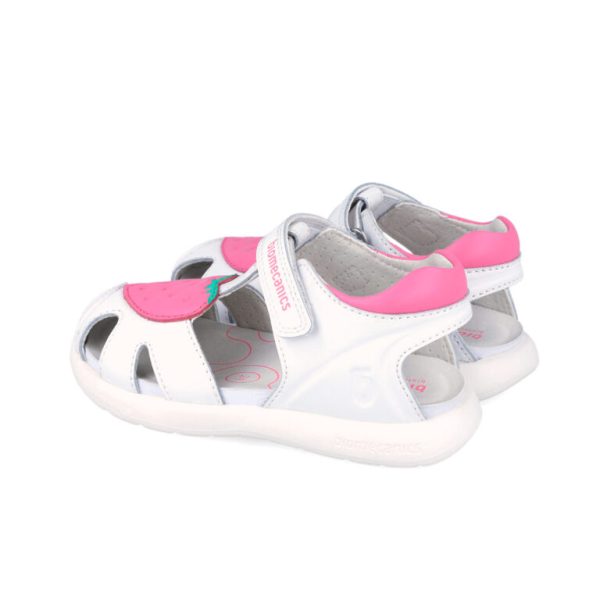 Biomecanics sandale fete Fresa 25-32 Napa Blanco cu capsuna