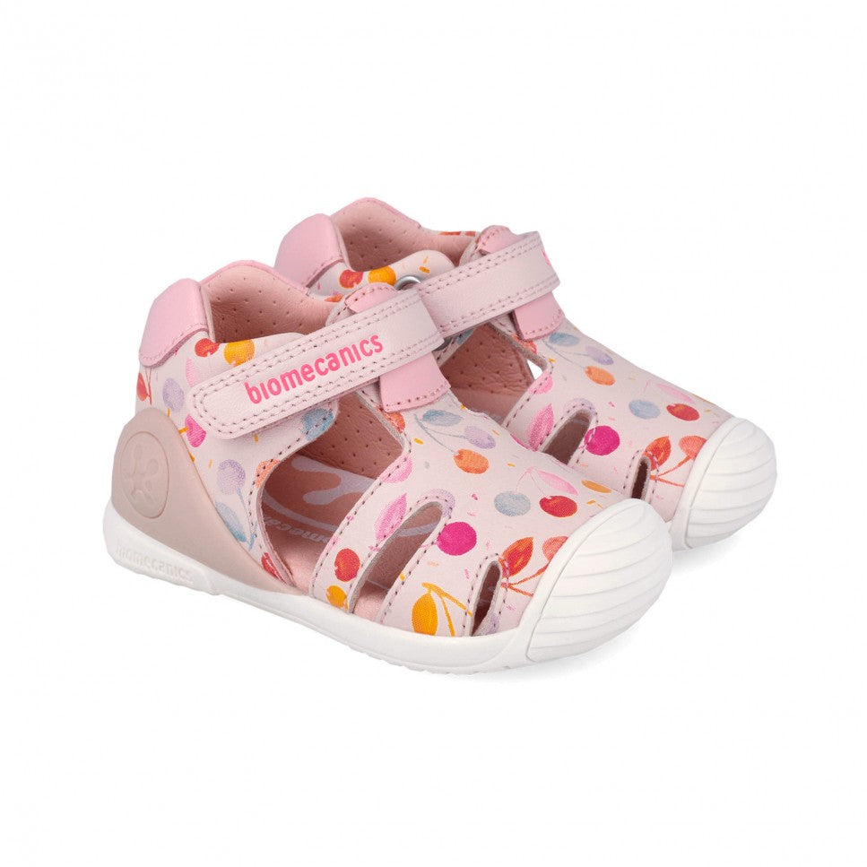 Biomecanics sandale fete Primii Pasi 18-25 Sauvage cotton cu cirese