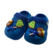 Super Cool papuci baieti tip saboti 18-29, Blue cu ursulet