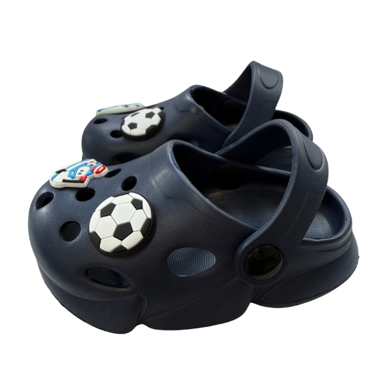 Super Cool papuci baieti tip saboti 20-25 Navy minge si vapor Imagine secundară a produsului