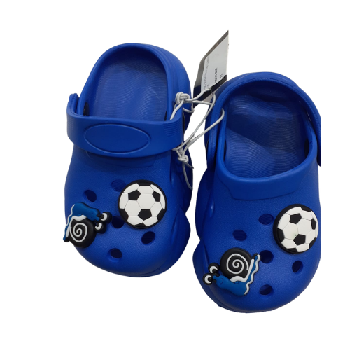 Super Cool papuci baieti tip saboti 20-25 Royal Blue minge si melc Imagine principală a produsului