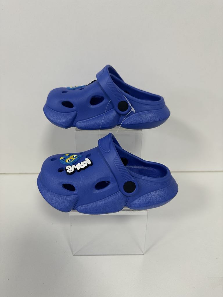 Super Cool papuci baieti tip saboti 20-31, Royal Blue cu bufnita