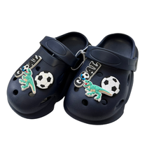 Super Cool papuci baieti tip saboti 24-35 Navy cu dino si minge